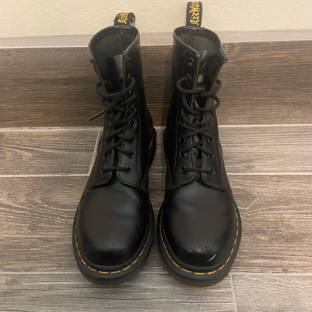 Women’s black Doc Marten boots